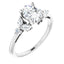 AURELIE Platinum Oval Lab Grown Diamond Engagement Ring