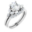 AVEN 14K White Gold Oval Lab Grown Diamond Engagement Ring
