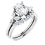 AURELIE Platinum Oval Lab Grown Diamond Engagement Ring