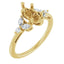 AURELIE Lab Grown Diamond Engagement Ring Setting for Marquise Stones