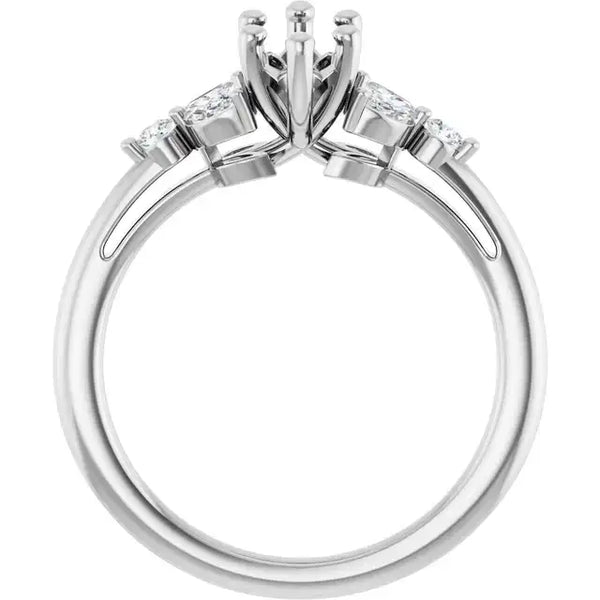 AURELIE Lab Grown Diamond Engagement Ring Setting for Marquise Stones - Larson Jewelers
