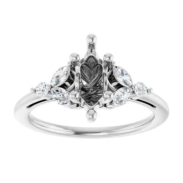 HAILEY Lab Grown Diamond Engagement Ring Setting for Marquise Stone - Larson Jewelers