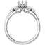 AURELIE Lab Grown Diamond Engagement Ring Setting for Pear Stones