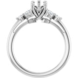 HAILEY Lab Grown Diamond Engagement Ring Setting for Pear Stone