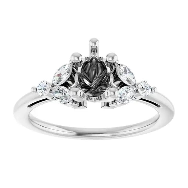 HAILEY Lab Grown Diamond Engagement Ring Setting for Pear Stone - Larson Jewelers