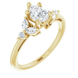 HAILEY 14K Yellow Gold Pear Cut Lab Grown Diamond Engagement Ring