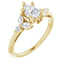 HAILEY 14K Yellow Gold Pear Cut Lab Grown Diamond Engagement Ring