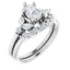 AUBREY Platinum Pear Cut Lab Grown Diamond Engagement Ring
