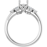 HAILEY Lab Grown Diamond Engagement Ring Setting for Square Stone
