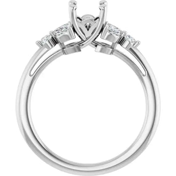 HAILEY Lab Grown Diamond Engagement Ring Setting for Square Stone - Larson Jewelers