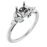 HAILEY Lab Grown Diamond Engagement Ring Setting for Square Stone