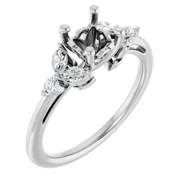 AURELIE Lab Grown Diamond Engagement Ring Setting for Square Stones - Larson Jewelers