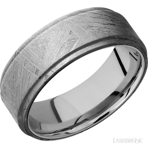 Meteorite with None Finish and 10K White Gold - 8MM - Larson Jewelers