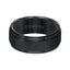ARCHIBALD Black Tungsten Ring with Raised Satin Center and Polished Step Edges by Triton Rings - 9 mm - Larson Jewelers