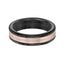 6mm Band with Black Tungsten Exterior and Center Milgrain 14K Rose Gold Core - Larson Jewelers