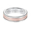 6mm Band with Classic Tungsten Exterior and Crystalline 14K Rose Gold Core - Larson Jewelers