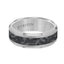 ABEL Black Carbon Fiber Inlaid Tungsten Band with Beveled Edges by Triton Rings - 8 mm - Larson Jewelers