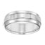 HARLEY Domed Tungsten Carbide Ring with Brush Finish Center and Dual Offset Grooves by Triton Rings - 8 mm - Larson Jewelers