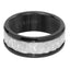 Black Tungsten Two-Tone Polished Beveled Edges Wedding Ring with Sandblasted Textured Center by Triton Rings - 9mm - Larson Jewelers