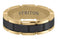 7MM Yellow Tungsten with Black Diamond-Like Coating Comfort Fit Ring - T-Link Design - Larson Jewelers