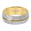 8MM Grey Titanium and Yellow PVD-Plated Ring with Brushed Finish - Larson Jewelers