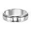 14k White Gold Polished Finish Ring with Round Edges - 6mm - Larson Jewelers