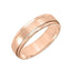 14k Rose Gold Brushed Finished Wedding Ring with Polished Edges - 4mm - 8mm - Larson Jewelers