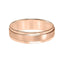 14k Rose Gold Brushed Finished Wedding Ring with Polished Edges - 4mm - 8mm - Larson Jewelers
