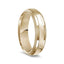 14k Yellow Gold Polished Finish Raised Center Women's Wedding Ring with Milgrain Edges - 4mm - Larson Jewelers
