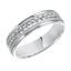 14k White Gold Milgrain Accented Women’s Polished Wedding Ring - 4mm & 6mm - Larson Jewelers