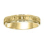 14k Yellow Gold Satin Hammer Finished Women’s Wedding Ring with Milgrain - 4.5mm - 6.5mm - 8.5mm - Larson Jewelers