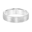 14k White Gold Brushed Finish Women's Wedding Ring with Rolled Edges - 5.5mm - Larson Jewelers