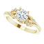 ELOISE 14K Yellow Gold Round Lab Grown Diamond Engagement Ring
