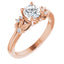 SKYLAR 14K Rose Gold Round Lab Grown Diamond Engagement Ring