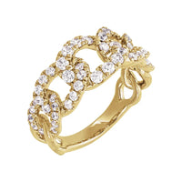 14K Yellow 1 CTW Lab-Grown Diamond Ring