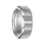 OLIVER Brush Finish Cobalt Comfort Fit Wedding Band with Polished Bevels by Triton Rings - 8 mm - Larson Jewelers
