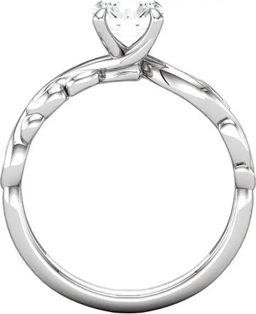 10K White 1 CT Natural Diamond Engagement Ring - Larson Jewelers