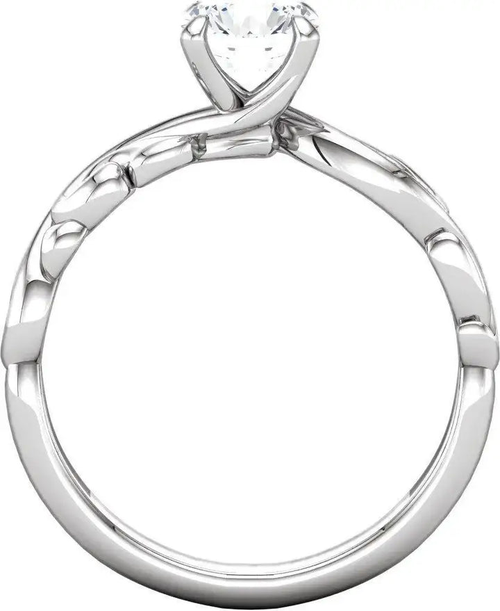 10K White 1 CT Natural Diamond Engagement Ring - Larson Jewelers