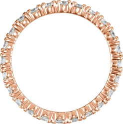14K Rose 1 1/2 CTW Natural Diamond Eternity Band