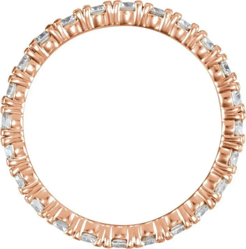 14K Rose 1 1/2 CTW Natural Diamond Eternity Band - Larson Jewelers