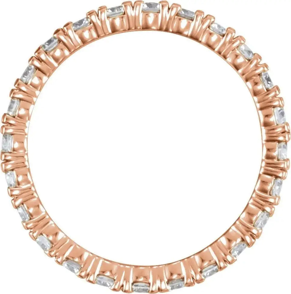 14K Rose 1 1/2 CTW Natural Diamond Eternity Band - Larson Jewelers