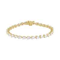14K Yellow 6 1/2 CTW Lab-Grown Diamond Line 7" Bracelet