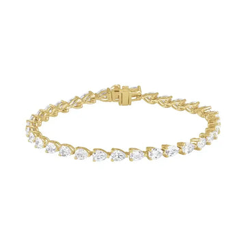 14K Yellow 6 1/2 CTW Lab-Grown Diamond Line 7" Bracelet