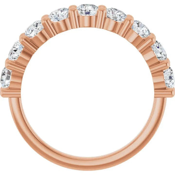 14K Rose 1 1/3 CTW Natural Diamond Anniversary Band - Larson Jewelers