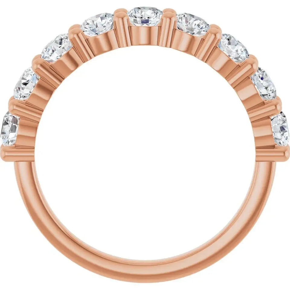 14K Rose 1 1/3 CTW Natural Diamond Anniversary Band - Larson Jewelers