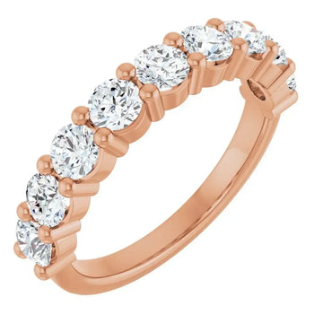 14K Rose 1 1/3 CTW Natural Diamond Anniversary Band - Larson Jewelers