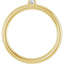 14K Yellow Natural White Sapphire Stackable Ring