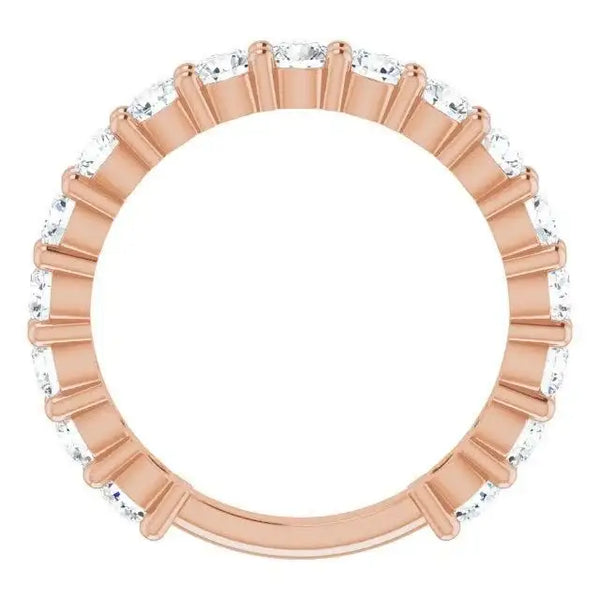 14K Rose 1 1/2 CTW Natural Diamond Anniversary Band - Larson Jewelers