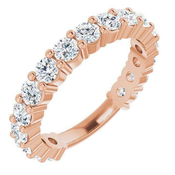 14K Rose 1 1/2 CTW Natural Diamond Anniversary Band - Larson Jewelers