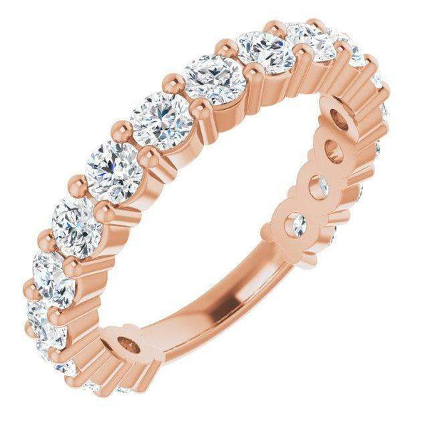 14K Rose 1 1/2 CTW Natural Diamond Anniversary Band - Larson Jewelers